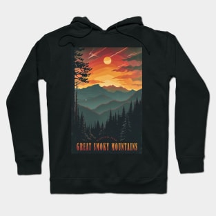 Great Smoky Mountains national park travel poster Hoodie